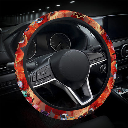 Dragon Waifus Car Steering Wheel Cover