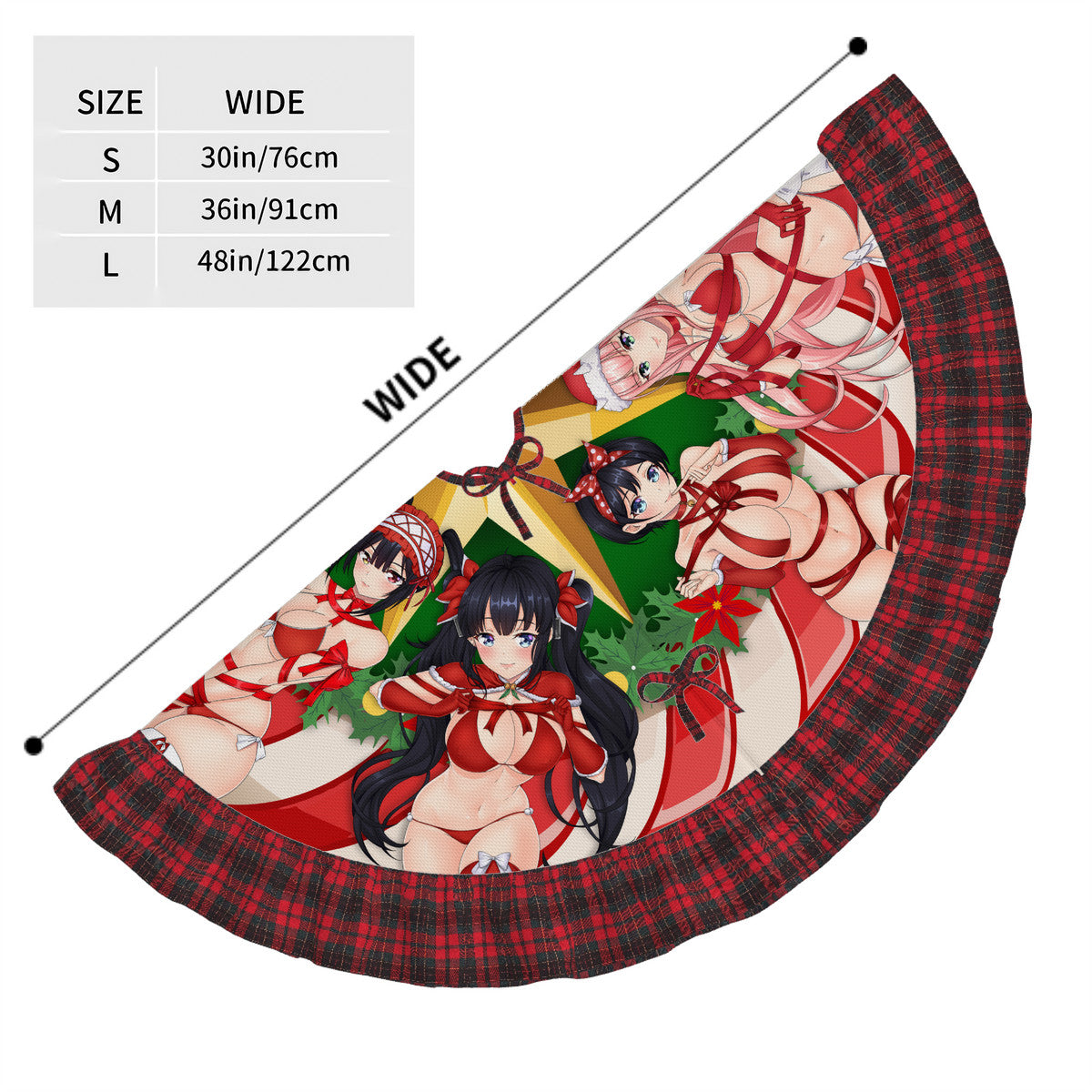 Waifu v2 Plaid Christmas Tree Skirt