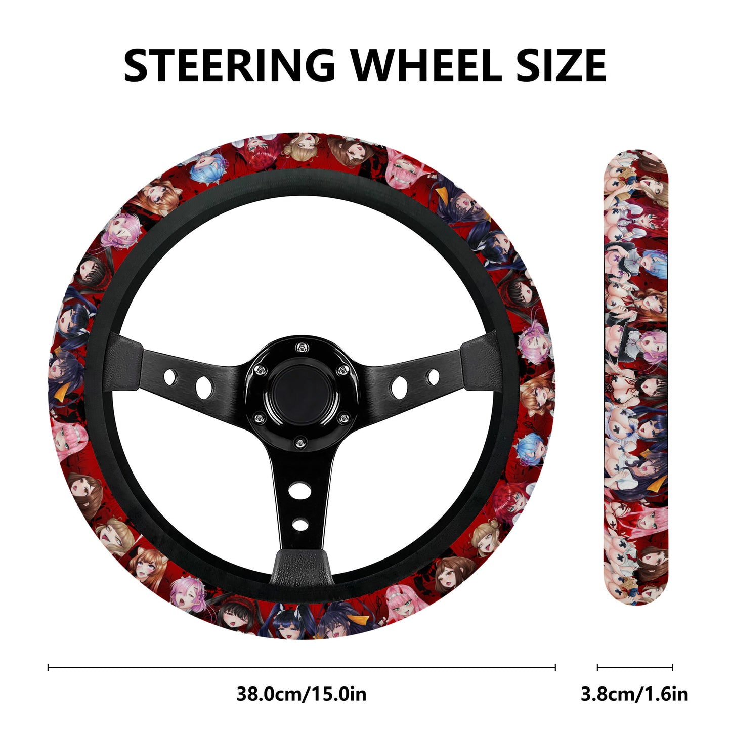 Ahegao Steering Wheel Cover