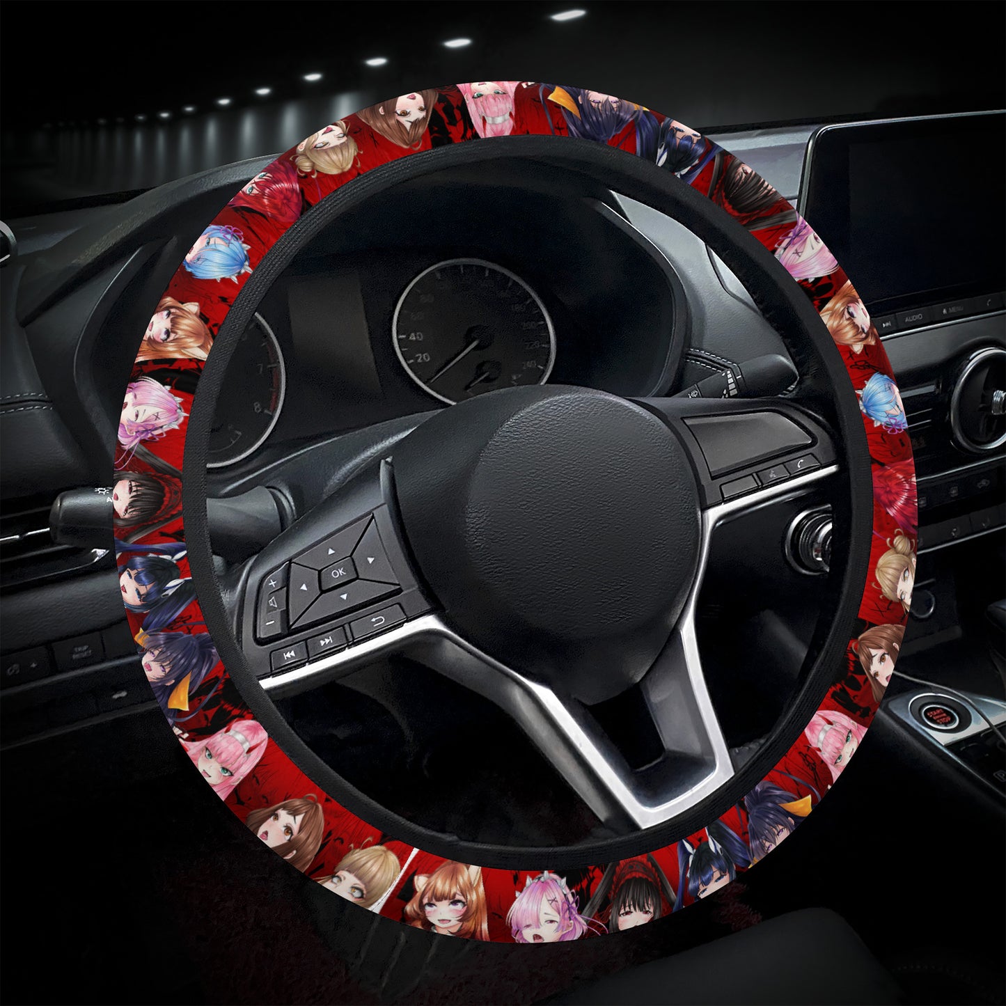 Ahegao Steering Wheel Cover