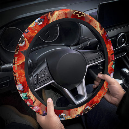 Dragon Waifus Car Steering Wheel Cover