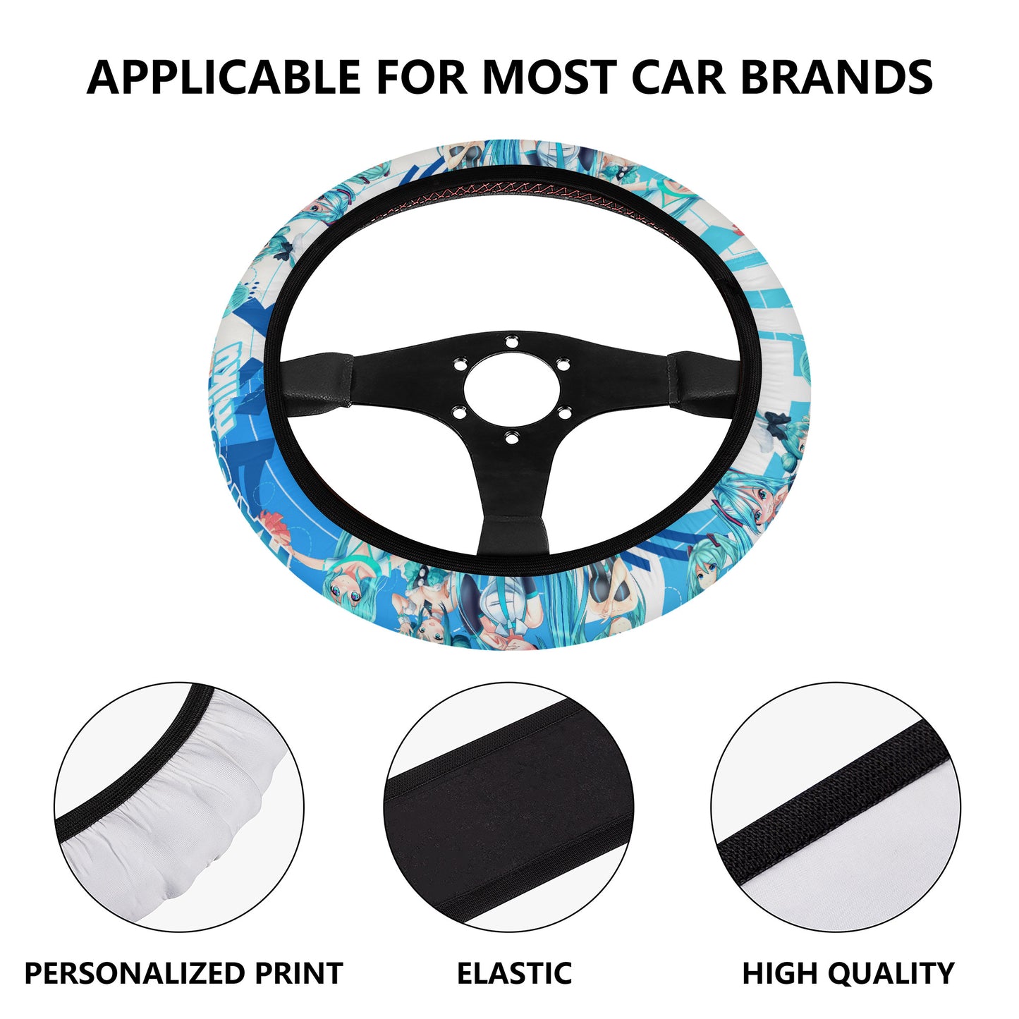 Hatsune Miku Steering Wheel Cover