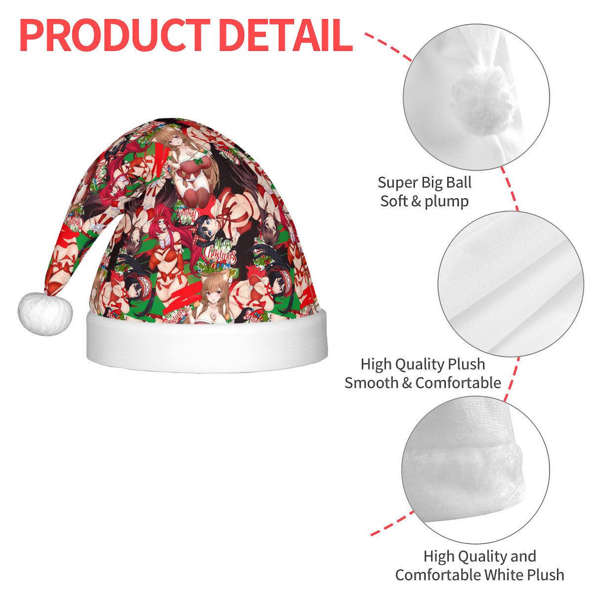 Waifu Xmas v6 Plush Christmas Hat