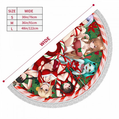 Waifu Fringed Christmas Tree Skirt