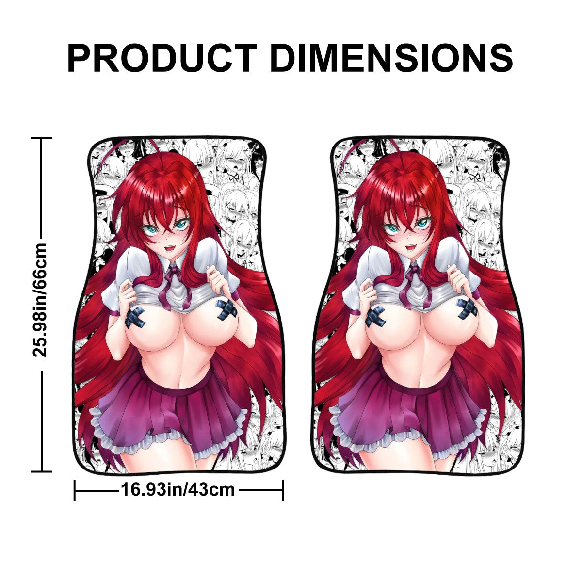 Ahegao Rias Car Floor Mats