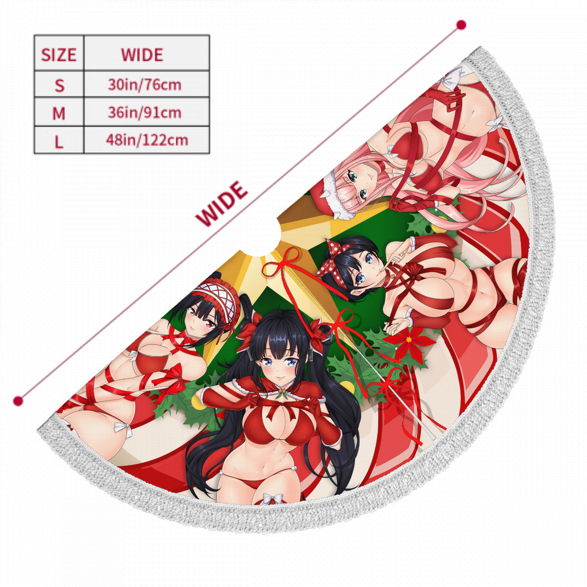 Waifu v2 Fringed Christmas Tree Skirt