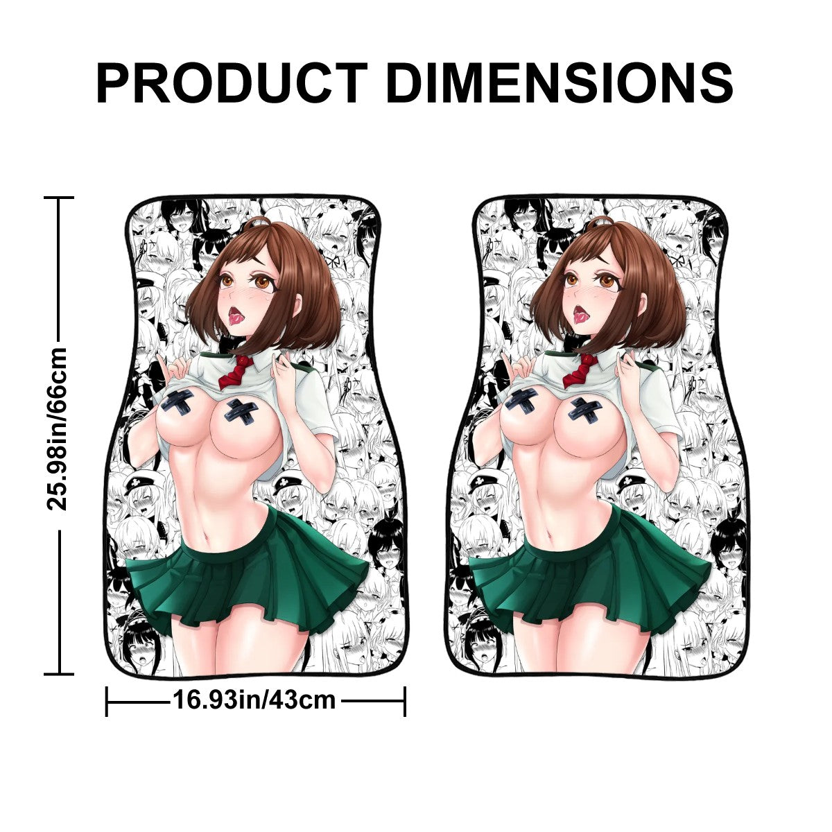 Ahegao Uraraka Car Floor Mats