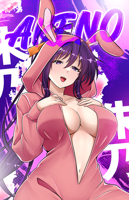 Akeno Bunny Jammies Graphic Poster