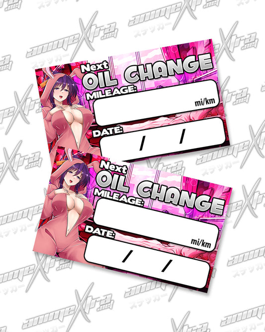 Akeno Bunny Jammies Oil Change Stickers