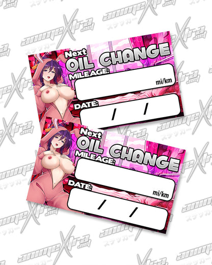 Akeno Bunny Jammies Oil Change Stickers
