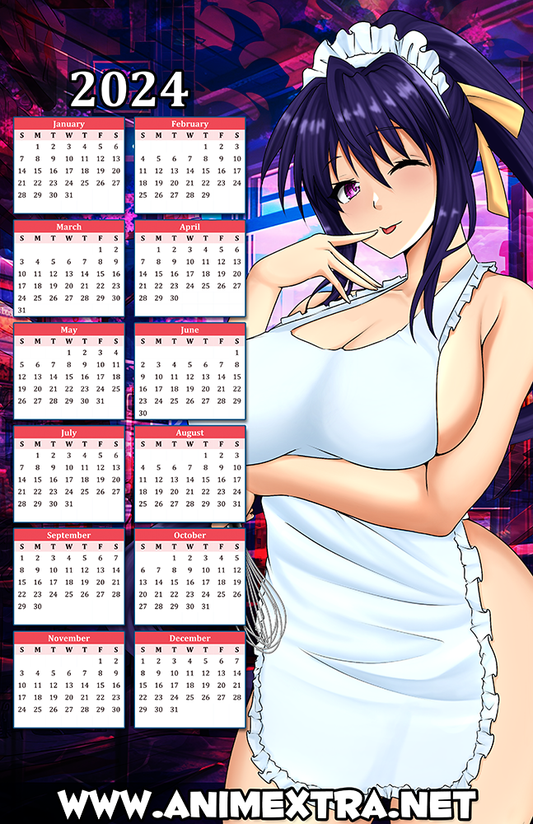 Akeno Maid 2024 Calendar Poster