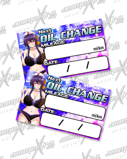 Akeno Nurse Oil Change Stickers