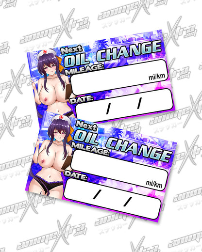 Akeno Nurse Oil Change Stickers