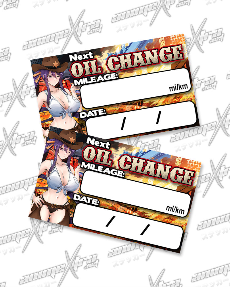 Akeno Western Waifus Oil Change Stickers