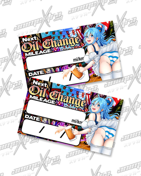 Aqua Oktoberfest Oil Change Stickers