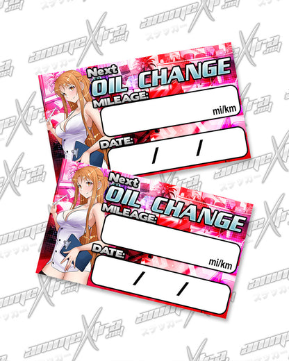 Asuna Nurse Oil Change Stickers