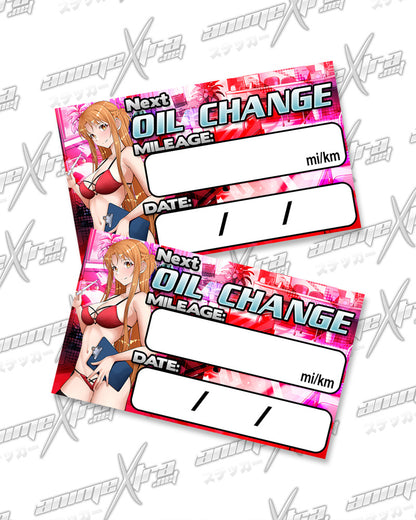 Asuna Nurse Oil Change Stickers
