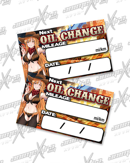Asuna Western Waifus Oil Change Stickers