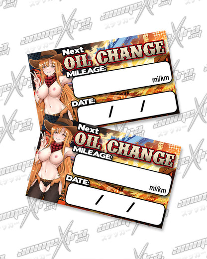 Asuna Western Waifus Oil Change Stickers