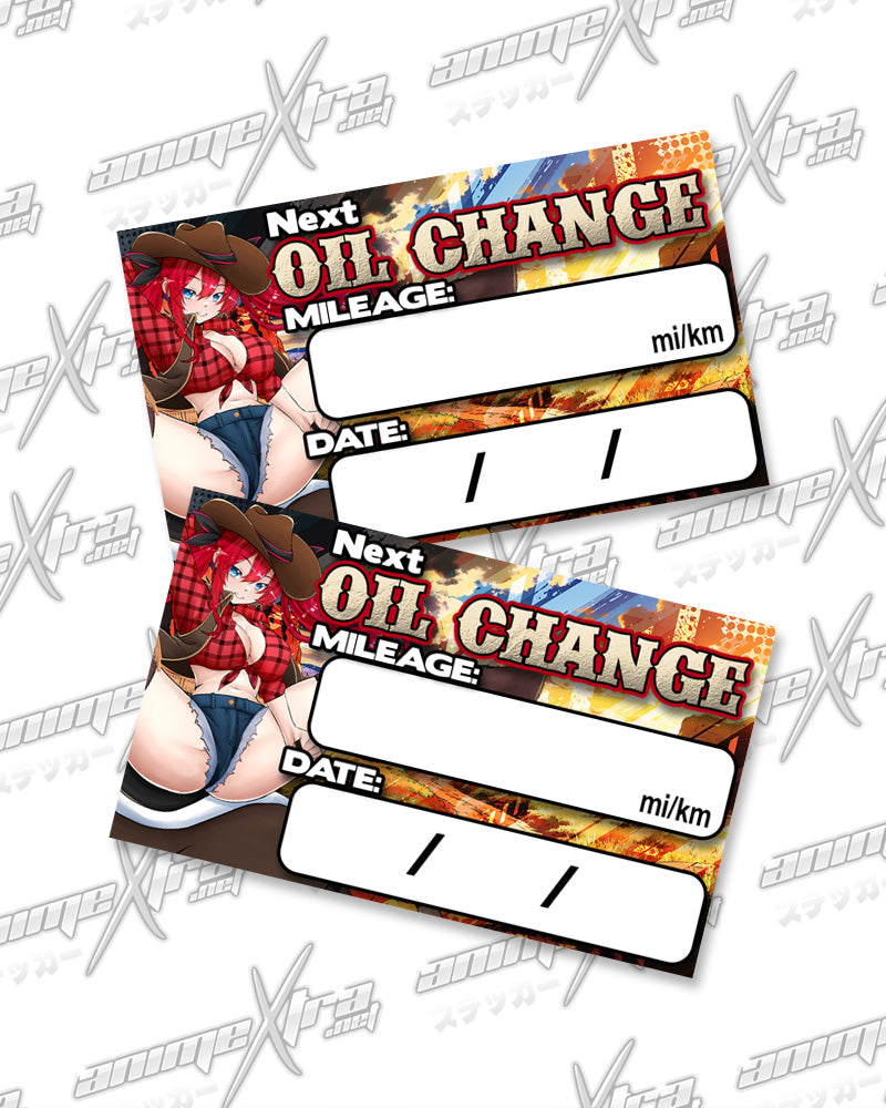 Ayaka Bronco Western Waifus Oil Change Stickers