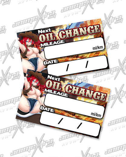 Ayaka Bronco Western Waifus Oil Change Stickers