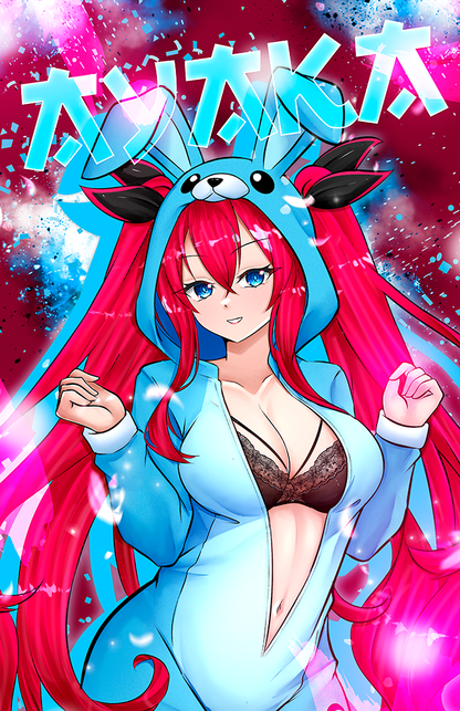 Ayaka Bunny Jammies Graphic Poster