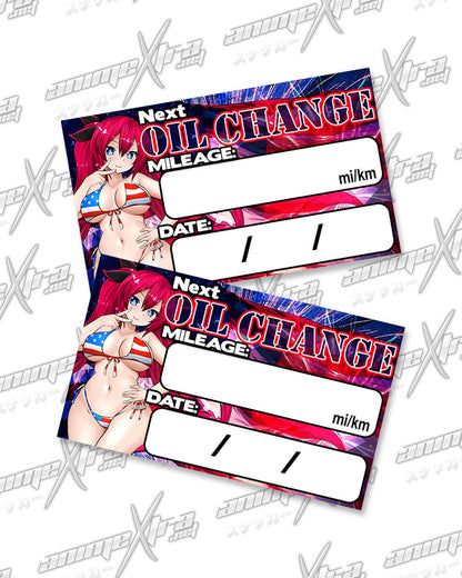 Ayaka Patriot Bikini Oil Change Stickers