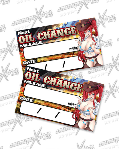 Ayaka Western Waifus Oil Change Stickers