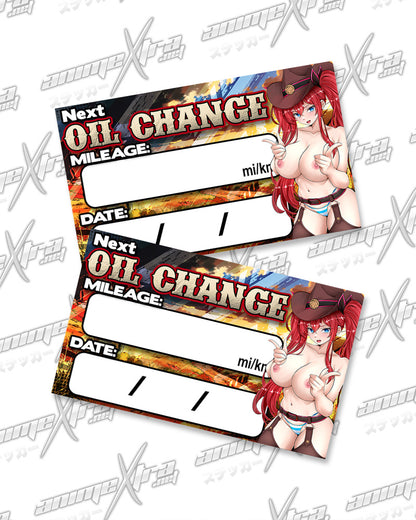 Ayaka Western Waifus Oil Change Stickers