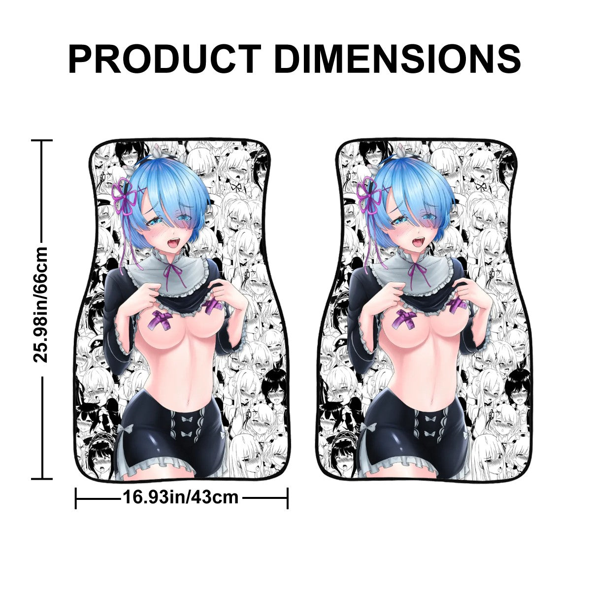 Ahegao Rem Car Floor Mats
