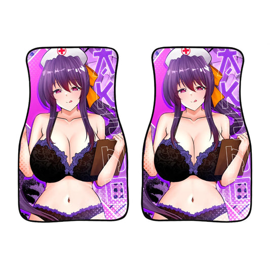 Akeno Nurse Lingerie Car Floor Mats