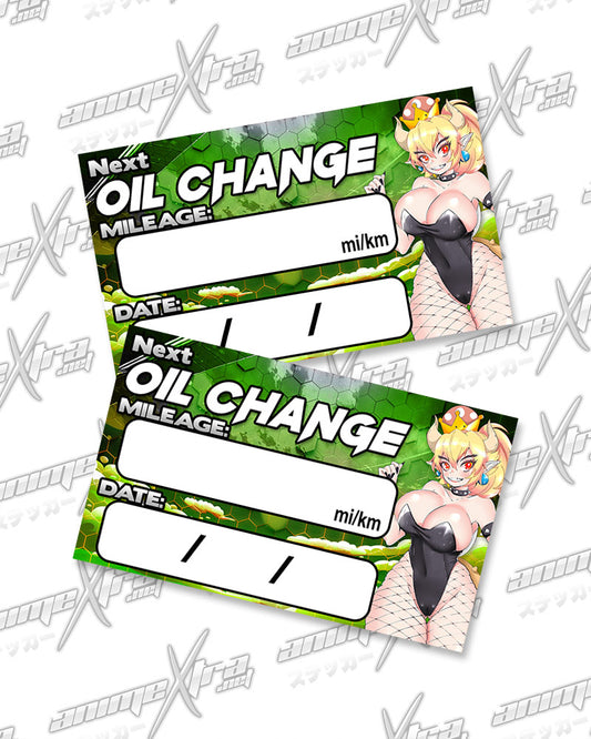 Bowsette Oil Change Sticker