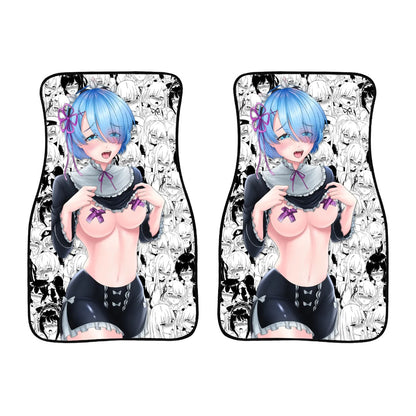 Ahegao Rem Car Floor Mats
