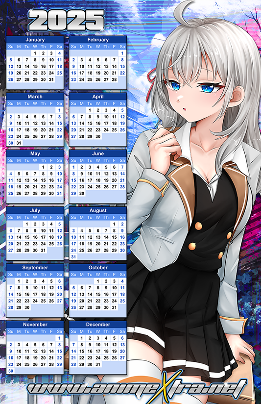 Alya Schoolgirl 2025 Calendar Poster