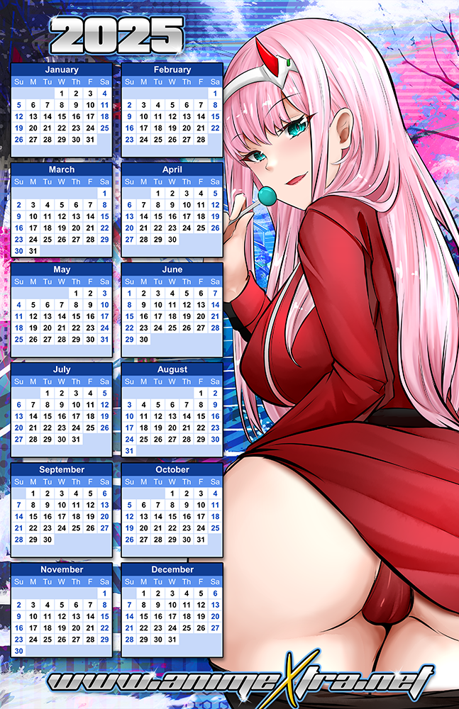 Zero Two Booty 2025 Calendar Poster