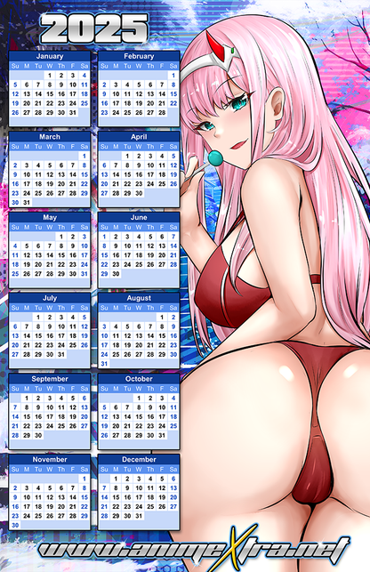 Zero Two Booty 2025 Calendar Poster