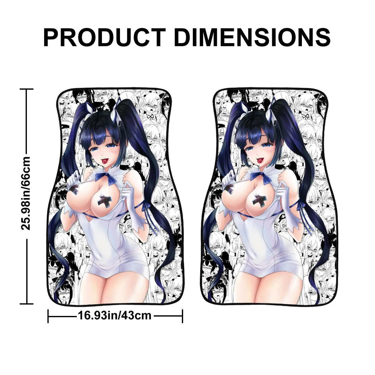 Ahegao Hestia Car Floor Mats