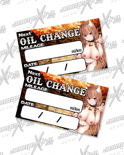 Cowgirl Raphtalia Oil Change Stickers