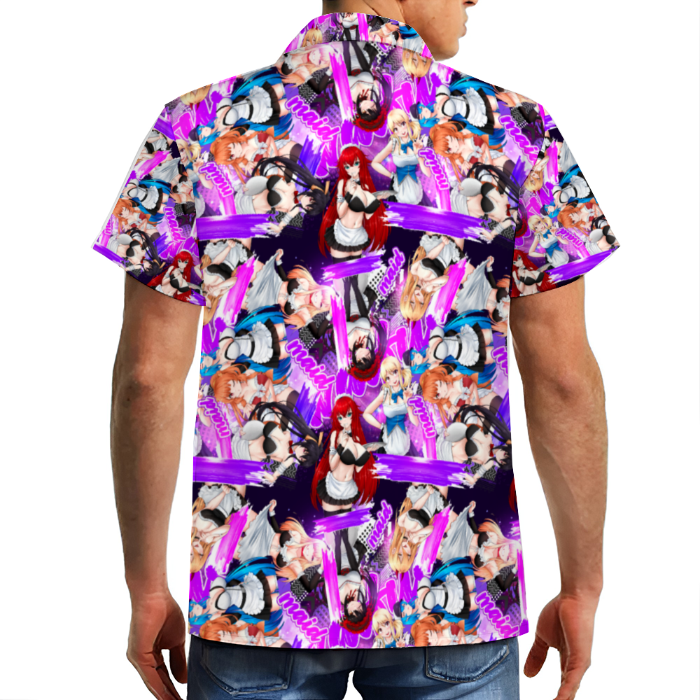 Maid Waifus Short Sleeve Hawaiian Shirt