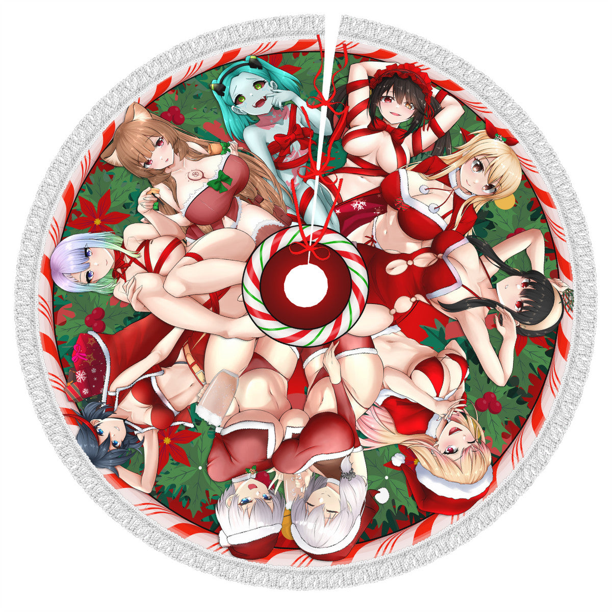 Waifu Fringed Christmas Tree Skirt