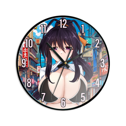 Akeno Busty Flasher Wall Clock