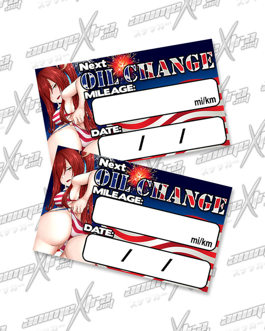 Erza American Booty Oil Change Stickers