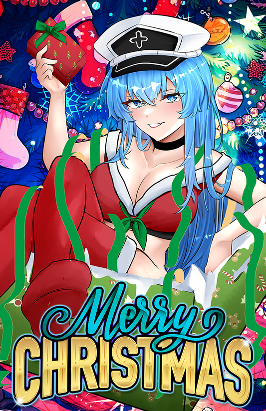 Esdeath Unwrapped Xmas Poster