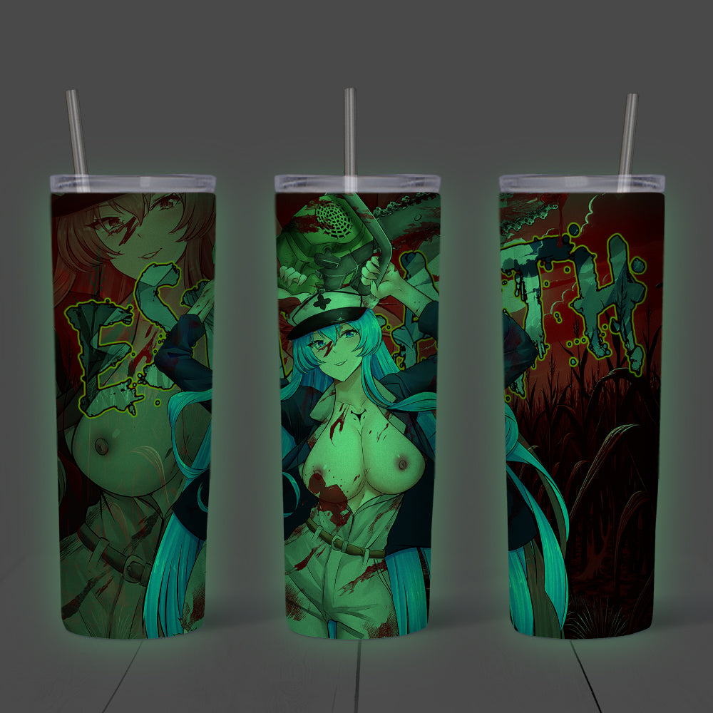 Halloween Esdeath Glow in the Dark Tumbler