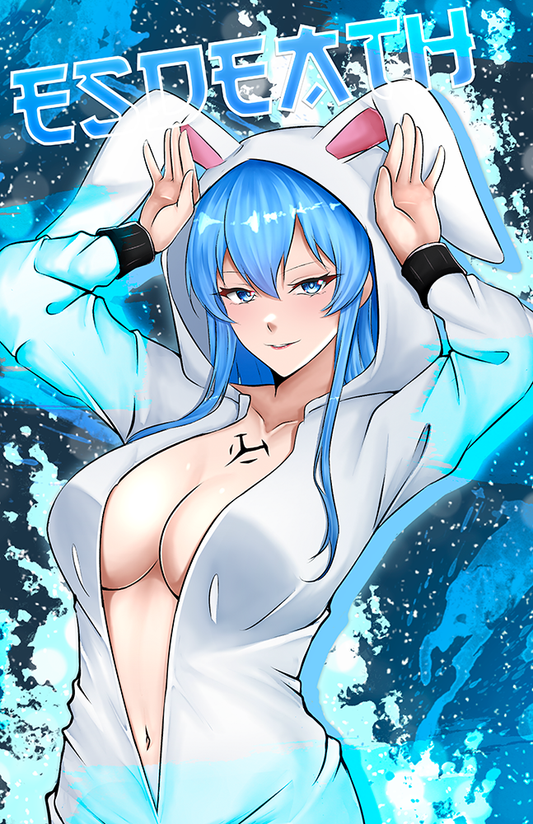 Esdeath Bunny Jammies Graphic Poster