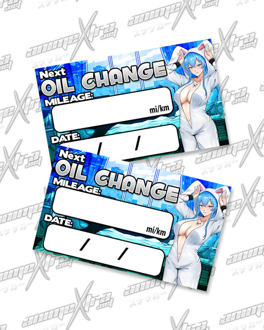 Esdeath Bunny Jammies Oil Change Stickers