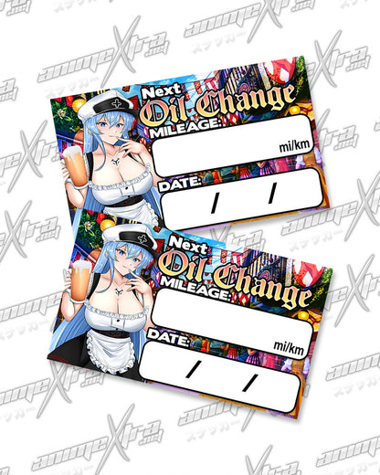 Esdeath Oktoberfest Oil Change Stickers