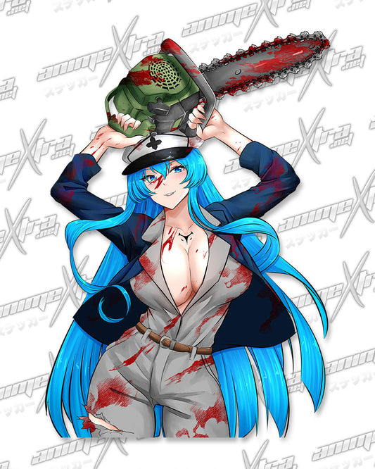 Esdeath x Leatherface XL Kiss Cuts
