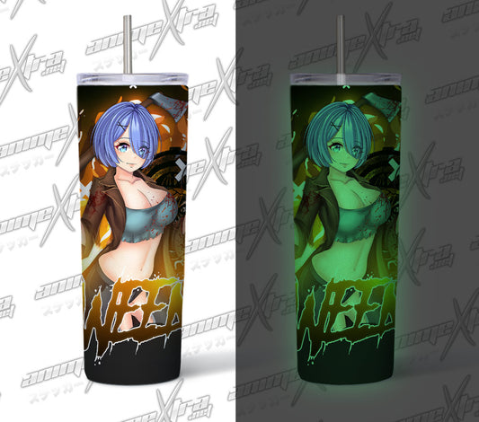 Halloween Rem Ram Glow in the Dark Tumbler