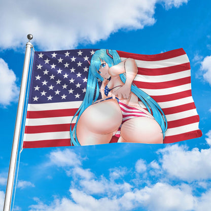 Hatsune Miku American Booty Flag